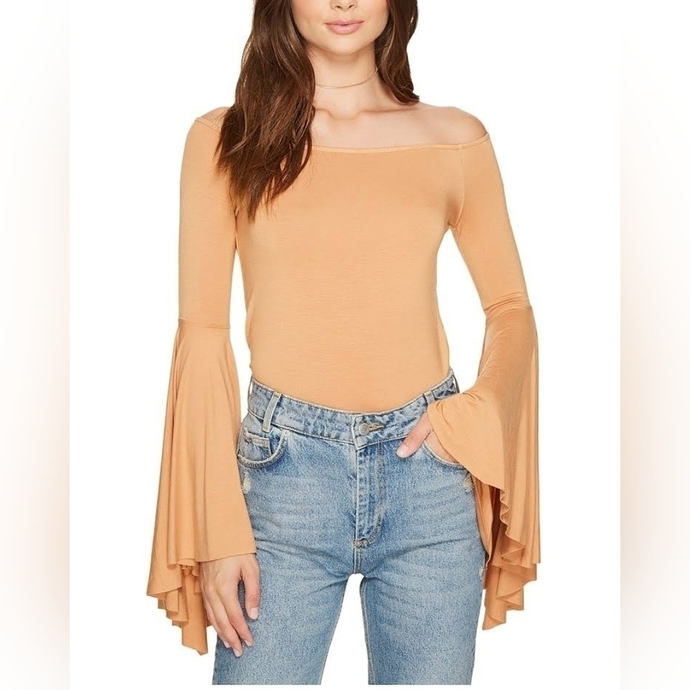 FREE People Off Shoulder Bell Sleeve Top